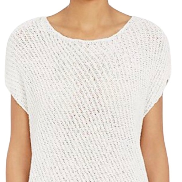 ATM Revolve Diagonal Stitch White Knit Pullover Large - Picture 2 of 11